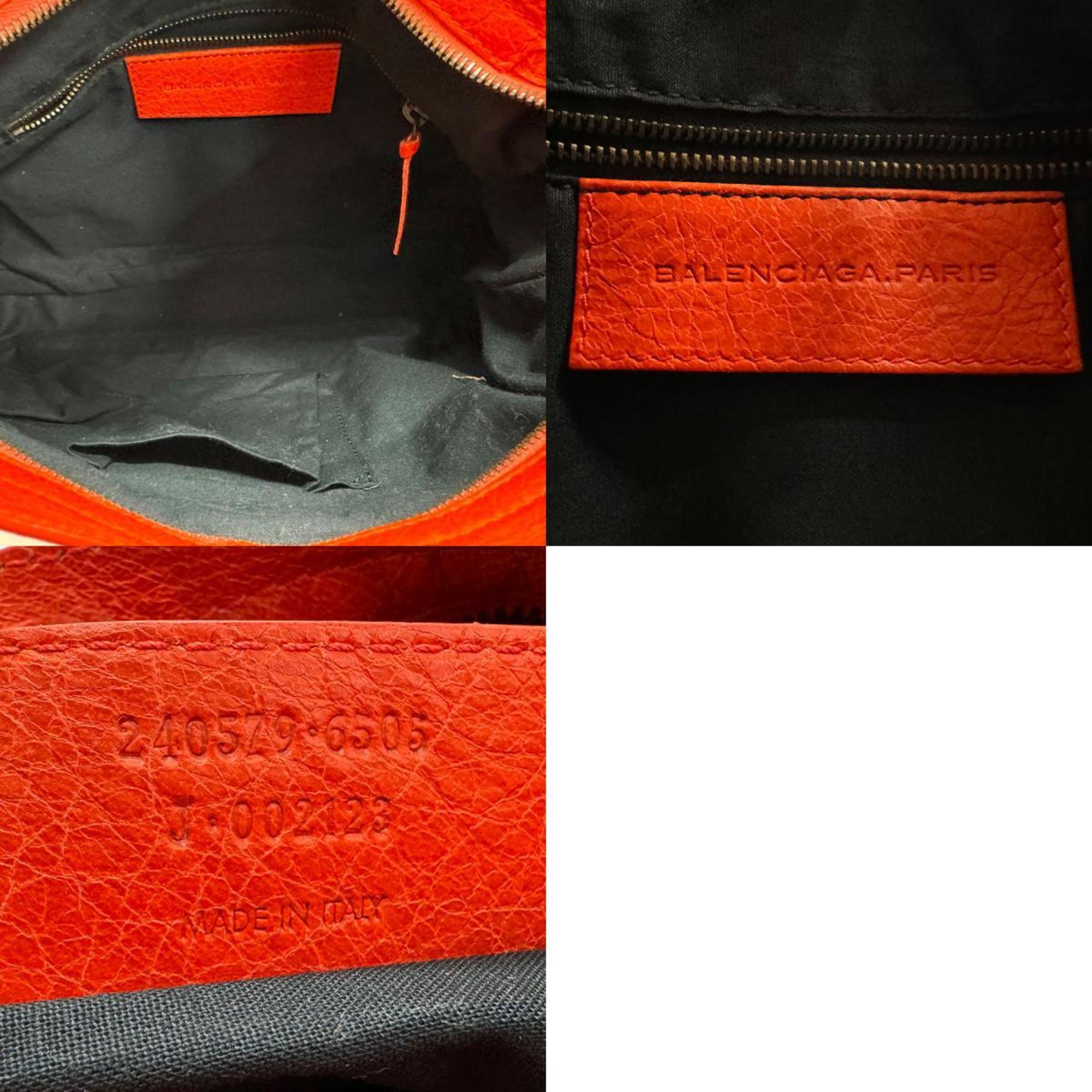 BALENCIAGA Shoulder Bag Handbag The Town Leather Red Women's 240579 z1569