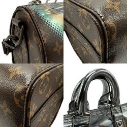 Louis Vuitton LOUIS VUITTON Handbag Shoulder Bag Metallic Nebula Keepall Bandouliere 25 Monogram Canvas Brown Silver Men's M23119 z1472