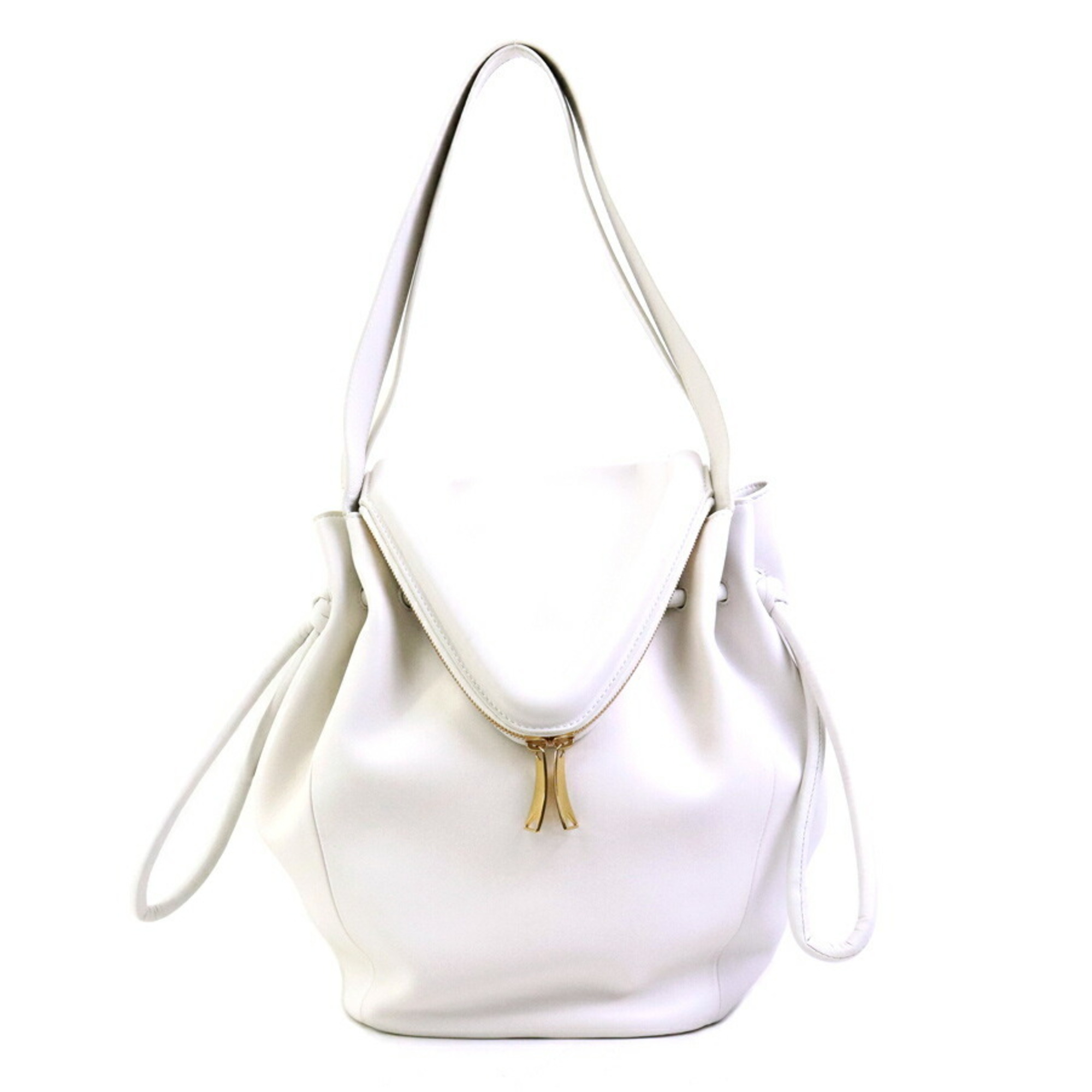BOTTEGA VENETA shoulder bag beak leather white women's a0352