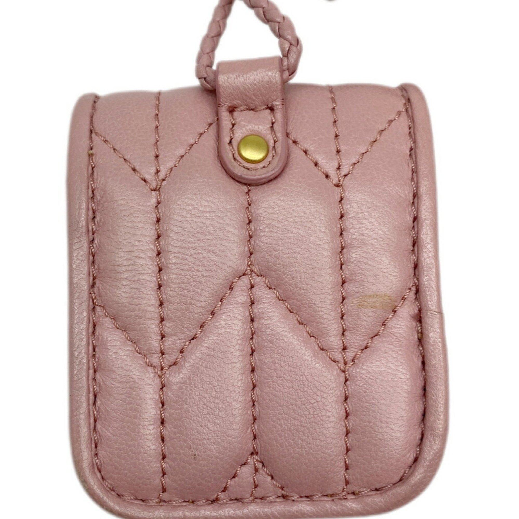 MIU Miu Bag Handbag Shoulder Pink Lamb Women's 5BA199