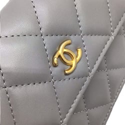 CHANEL Coco Ball Chain Shoulder Case Business Card Holder/Card Wallet Bag Accessory Women's Kids