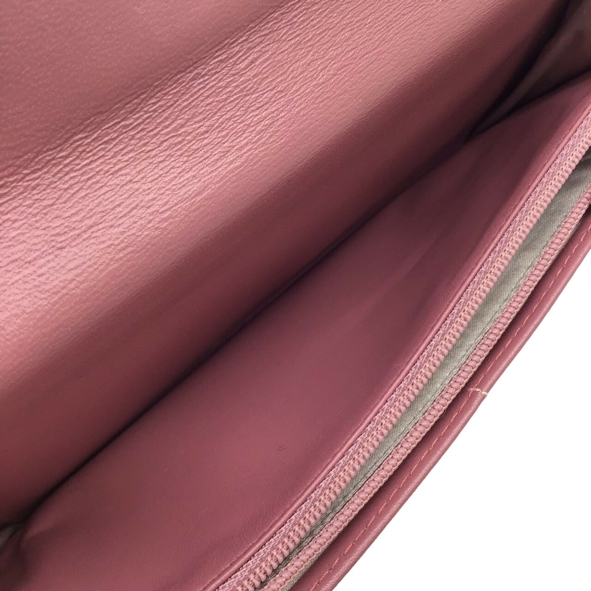 CHANEL New Travel Line Long Wallet Nylon Jacquard Pink Bi-fold Flap Women's