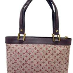 LOUIS VUITTON Louis Vuitton Lucille PM Cerise Monogram Canvas Handbag Shoulder Bag with Initials Women's