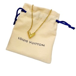 LOUIS VUITTON Louis Vuitton Necklace Essential V M61083 LE0270 GP Pendant Men's Women's Current