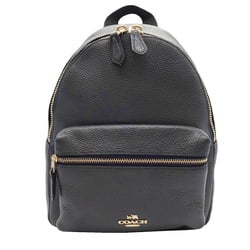 COACH Backpack Leather Grey F38263 Women's