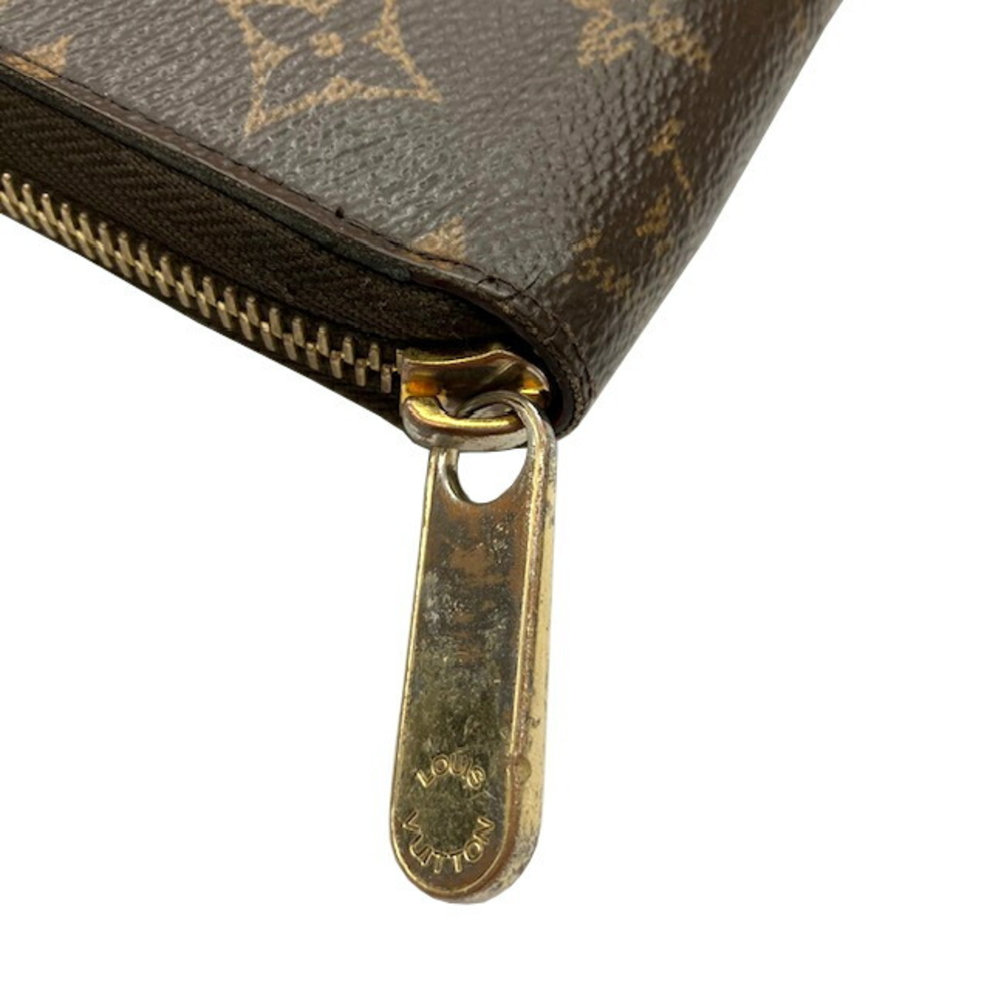 LOUIS VUITTON Louis Vuitton Zippy Wallet Monogram Coquelicot M41896 MI0139 Long Round Men's Women's