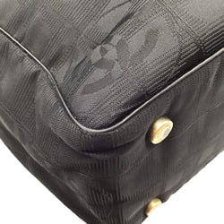 CHANEL New Travel Line Tote PM A20457 Bag Black Nylon Jacquard Coco Mark CC Handbag Women's Men's