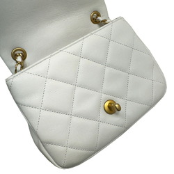 CHANEL Chanel Matelasse Chain Shoulder Circular Lambskin White 29 Series Handbag Bag Women's