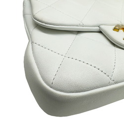 CHANEL Chanel Matelasse Chain Shoulder Circular Lambskin White 29 Series Handbag Bag Women's