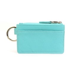 Tiffany & Co. Wallet/Coin Case Leather Green Blue Silver Women's e58770j