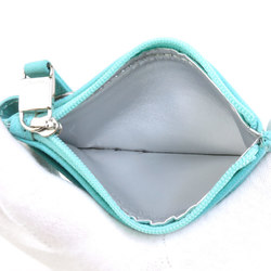 Tiffany & Co. Wallet/Coin Case Leather Green Blue Silver Women's e58770j