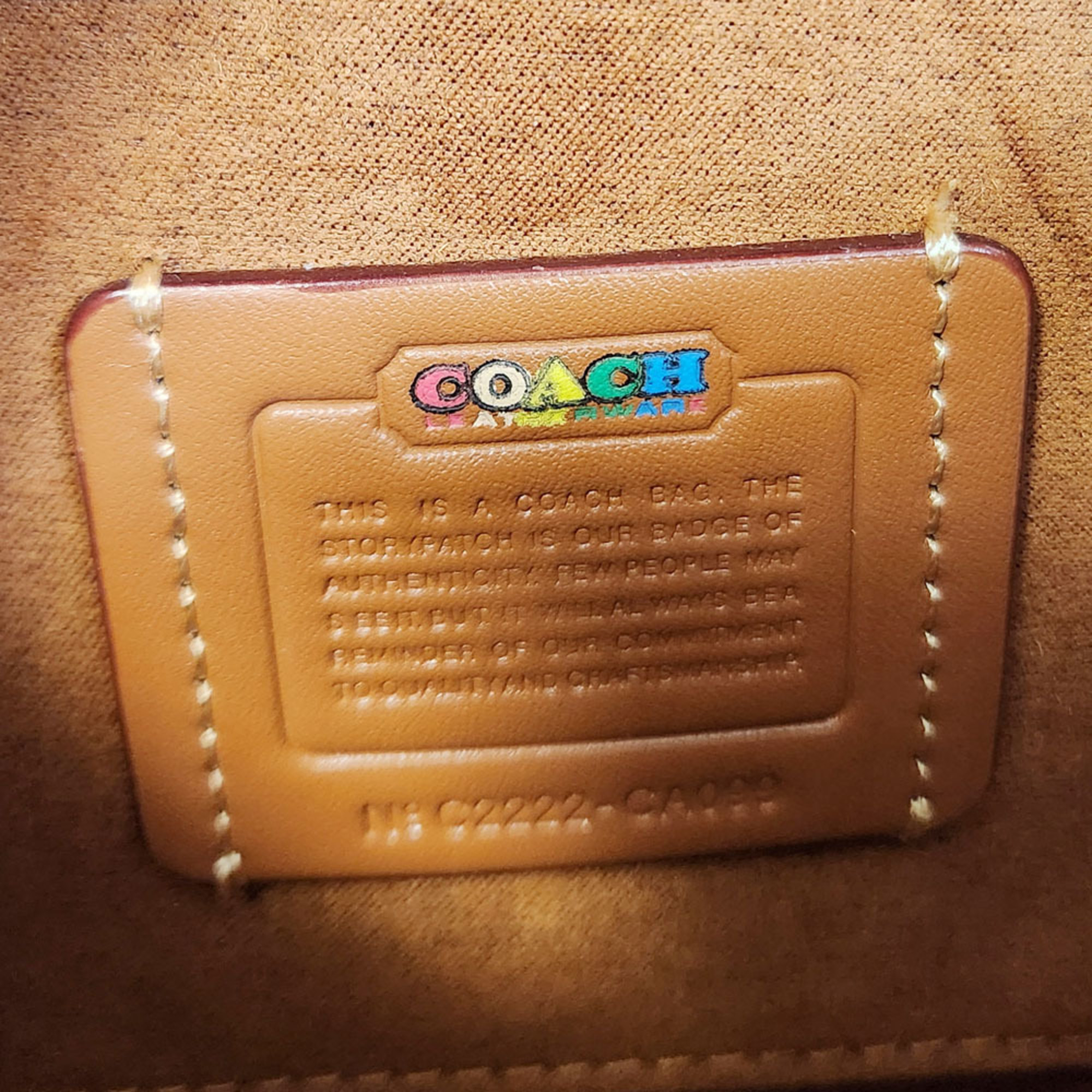 Coach COACH Signature Studio Shoulder Bag Rainbow CA099 Beige Multicolor Leather Women's