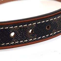 CELINE Triomphe Bracelet - Dark Brown Canvas Leather Women's Bangle