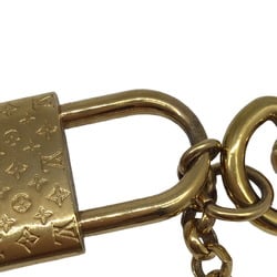 LOUIS VUITTON Louis Vuitton Bag Charm Chain LV Nanogram Icon Gold Silver M01314 Women's Men's Keychain