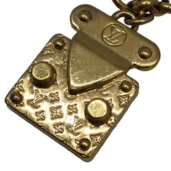 LOUIS VUITTON Louis Vuitton Bag Charm Chain LV Nanogram Icon Gold Silver M01314 Women's Men's Keychain