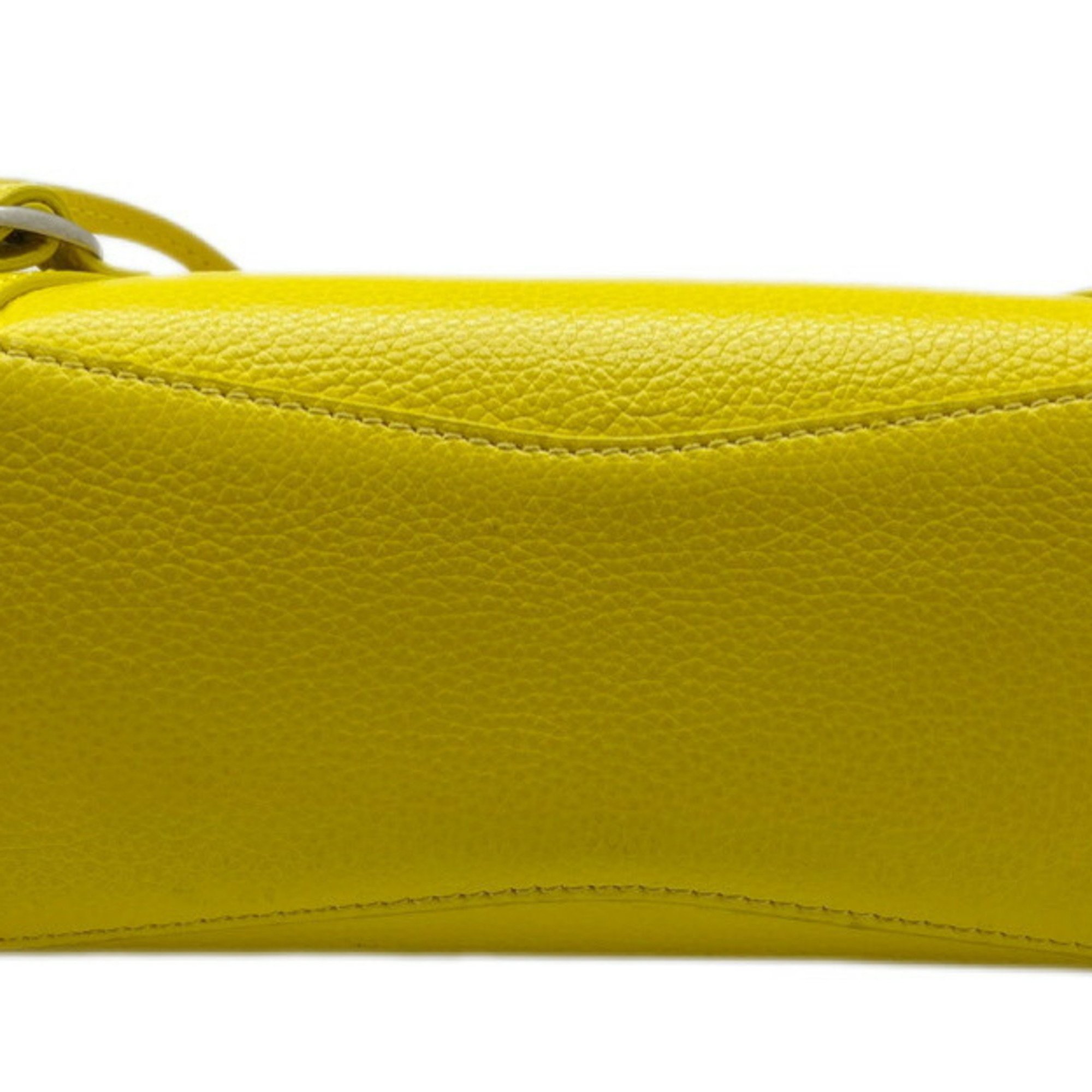 BALENCIAGA Neoclassic City Leather Yellow 638524 Shoulder Handbag Women's