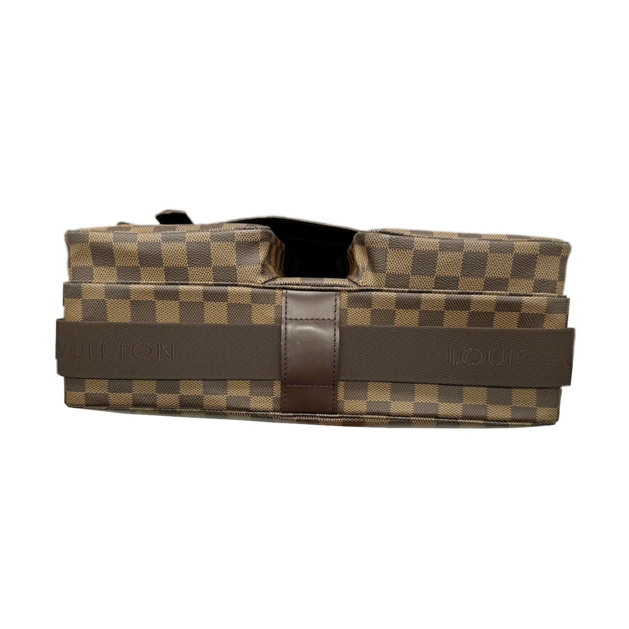 LOUIS VUITTON Louis Vuitton Broadway Damier Ebene Shoulder Bag N42270 TH1077 Men's Women's Brown