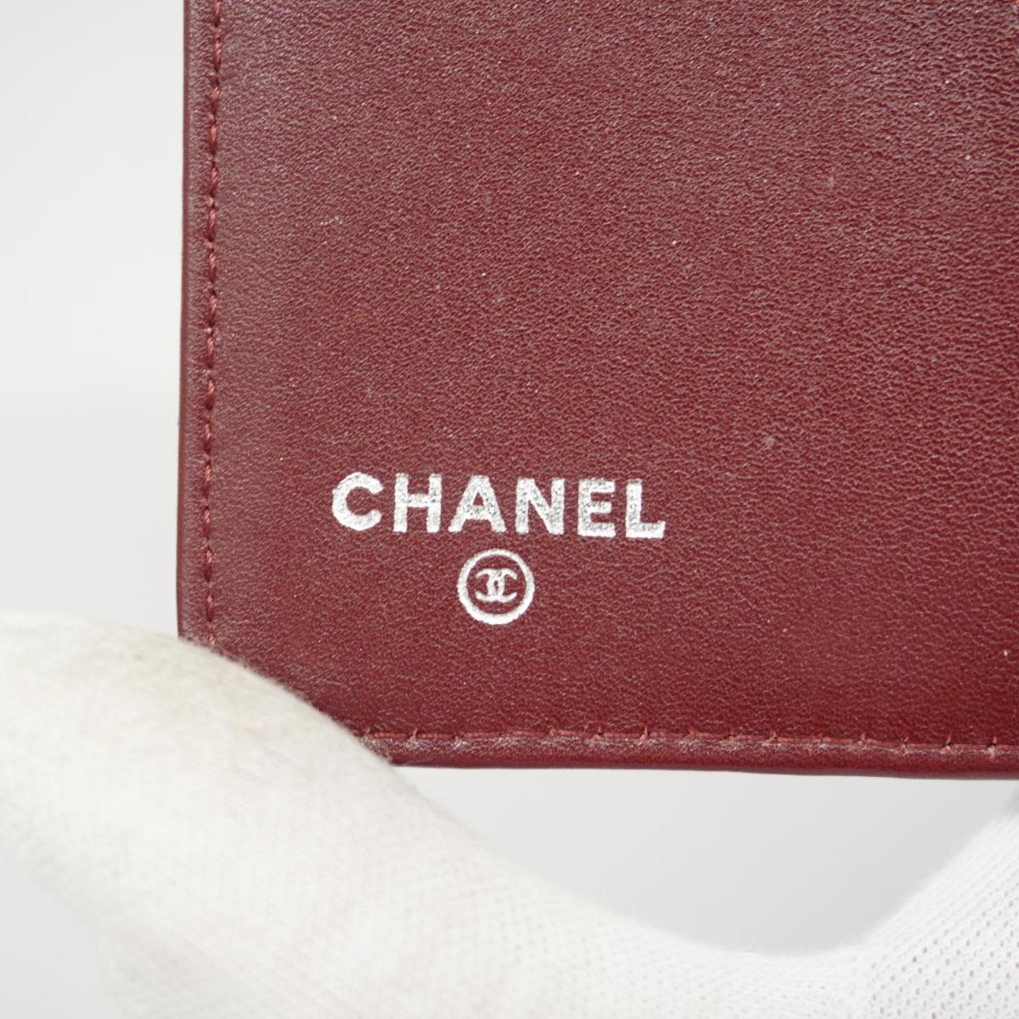 Chanel Notebook Cover Matelasse Caviar Skin Black Women's