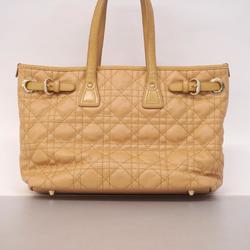 Christian Dior Tote Bag Cannage Beige Champagne Women's