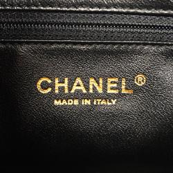 Chanel handbag, Matelasse, chain shoulder, caviar skin, black, champagne, ladies