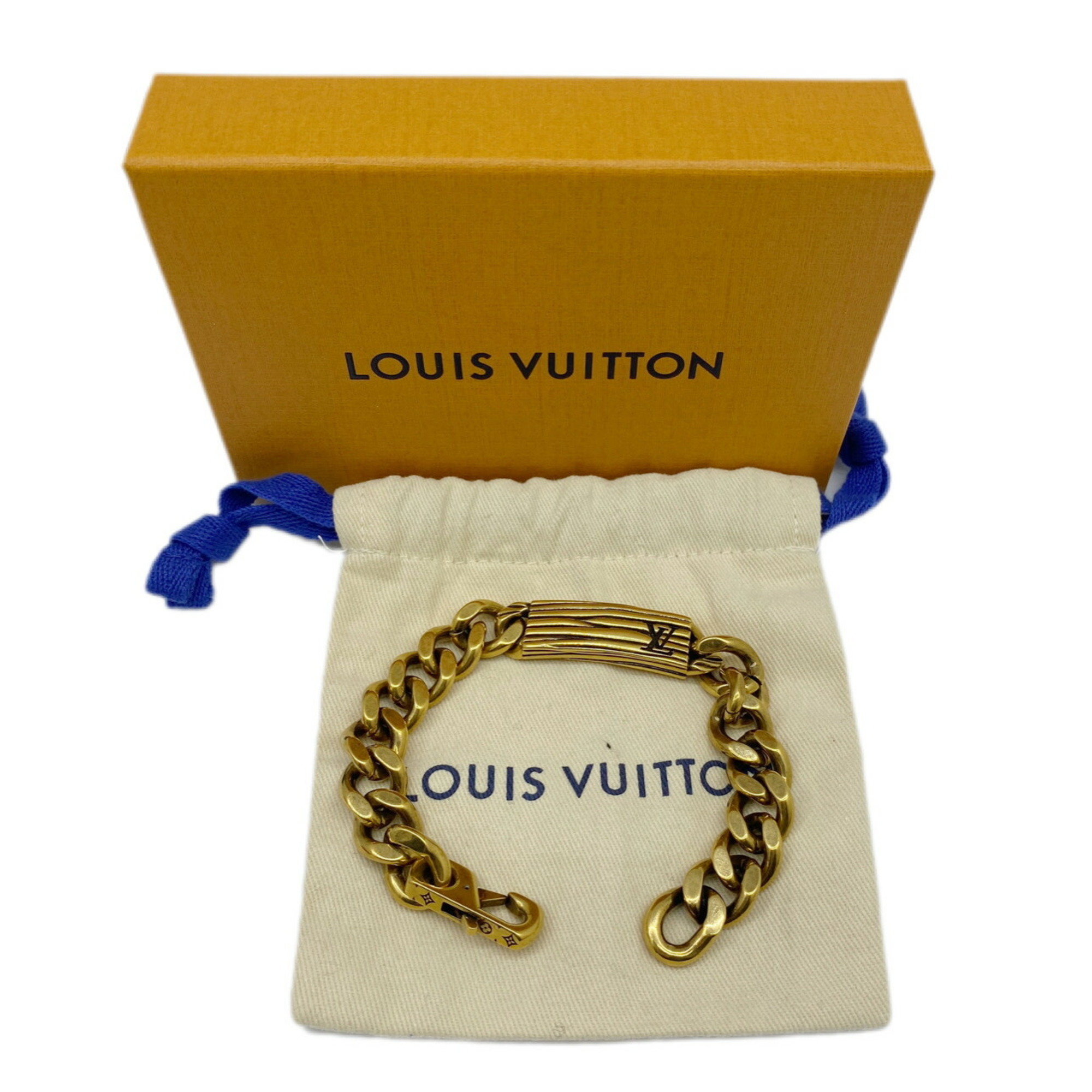 LOUIS VUITTON LV Epi Bracelet Gold GP M1225L Men's Women's