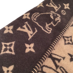 LOUIS VUITTON Louis Vuitton Monogram Blanket Brown Cashmere Wool MP2260 AB0198 Knee Dog Cat Animal Women Men Kids