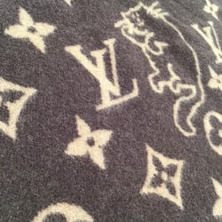 LOUIS VUITTON Louis Vuitton Monogram Blanket Brown Cashmere Wool MP2260 AB0198 Knee Dog Cat Animal Women Men Kids