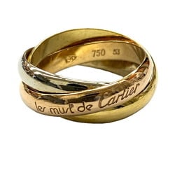 Cartier Trinity Ring K18 #53(13)750 WG YG PG