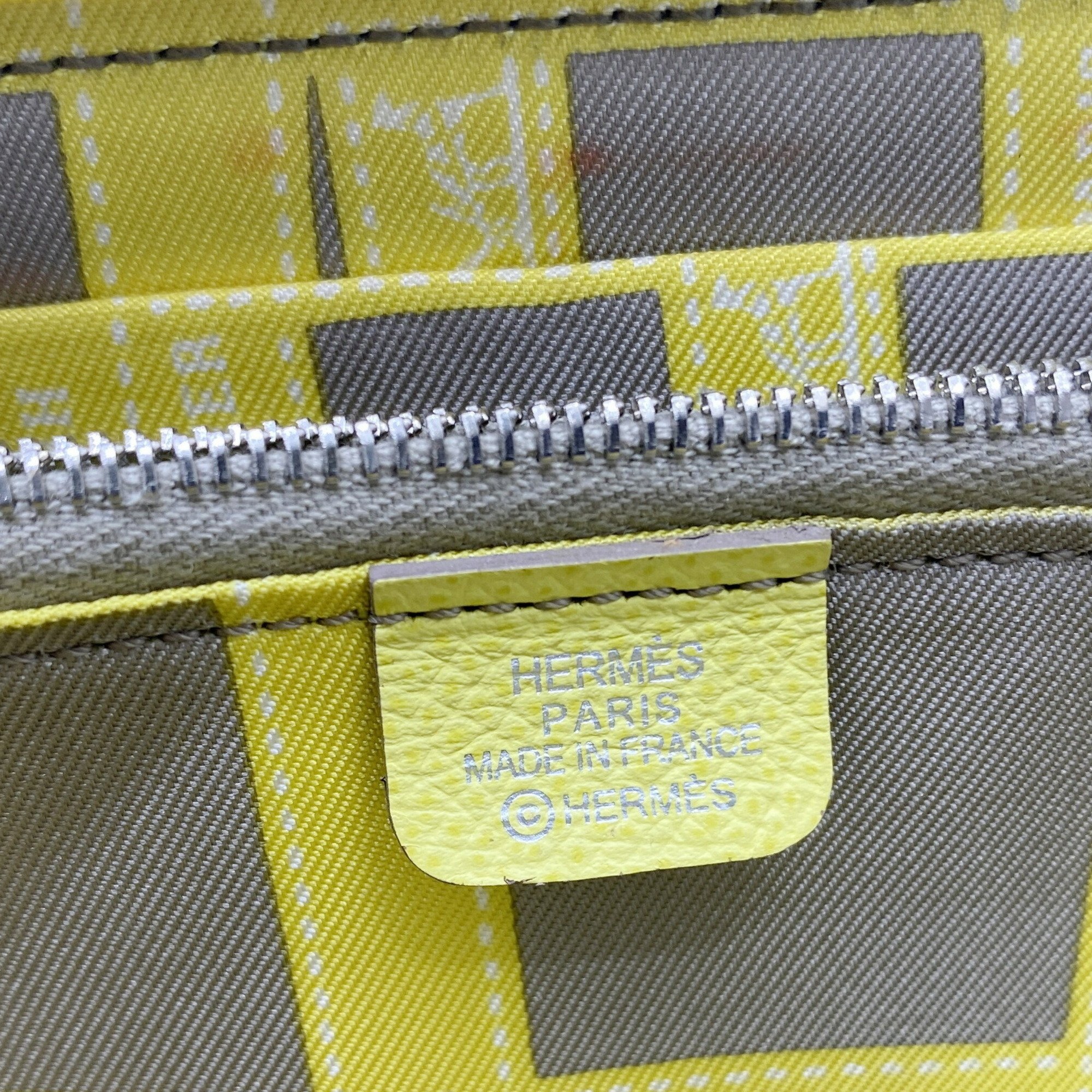 HERMES Hermes Azap Long Silk In Epson Souffle Yellow Q Stamp 2013 Wallet Accessory Ladies Men