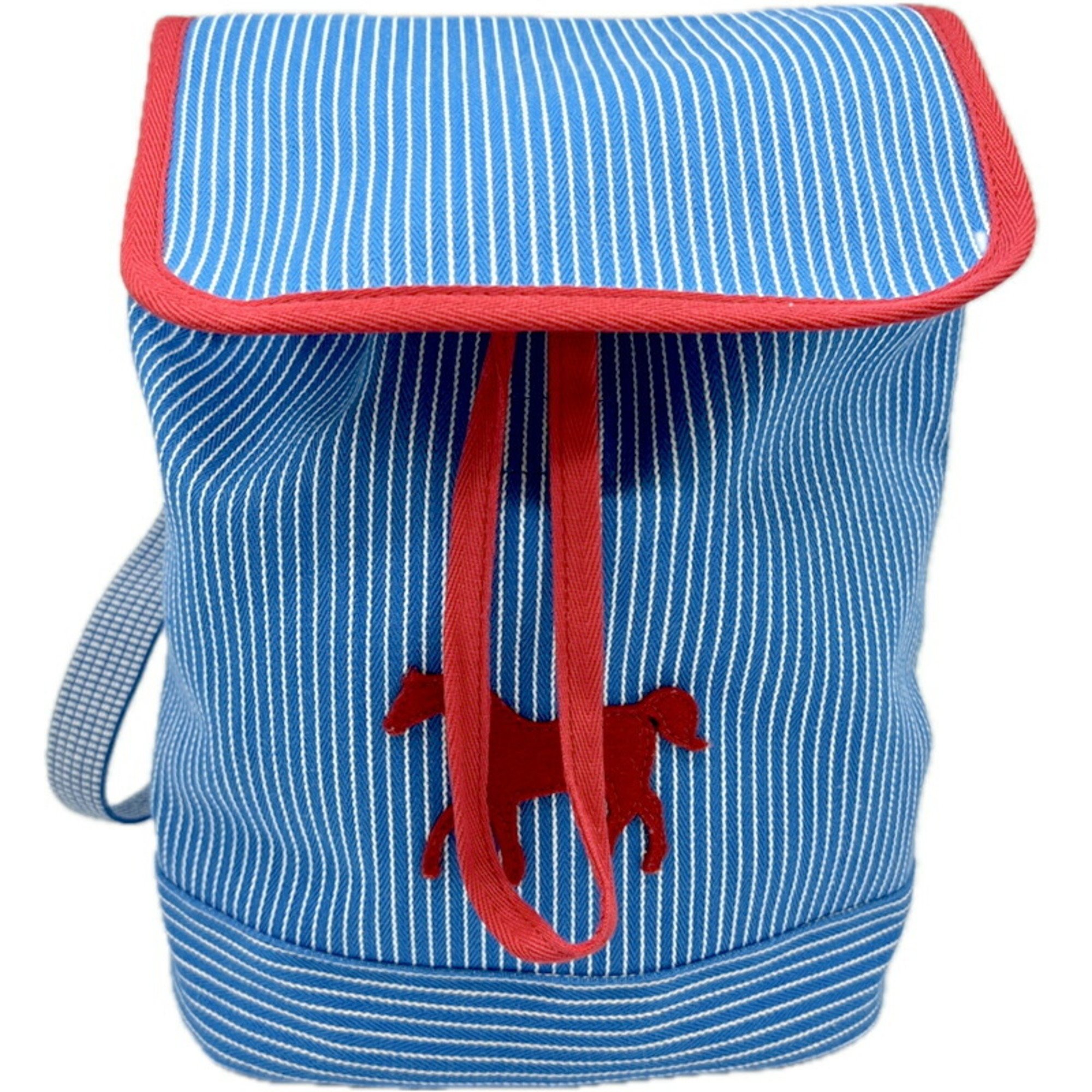 HERMES Horse Backpack for Kids Striped Caval Color Rucksack Bag Canvas Cotton Boys Girls