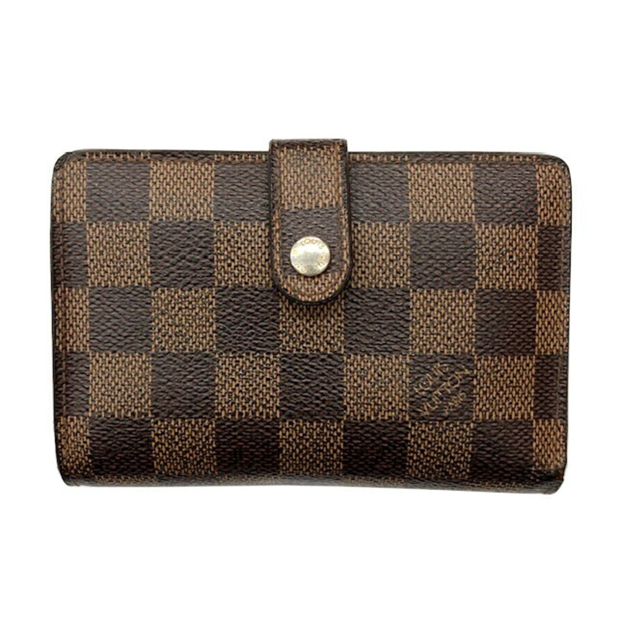 LOUIS VUITTON Louis Vuitton Damier Portemonnay Bi-fold Wallet N61664 MI0152 Compact