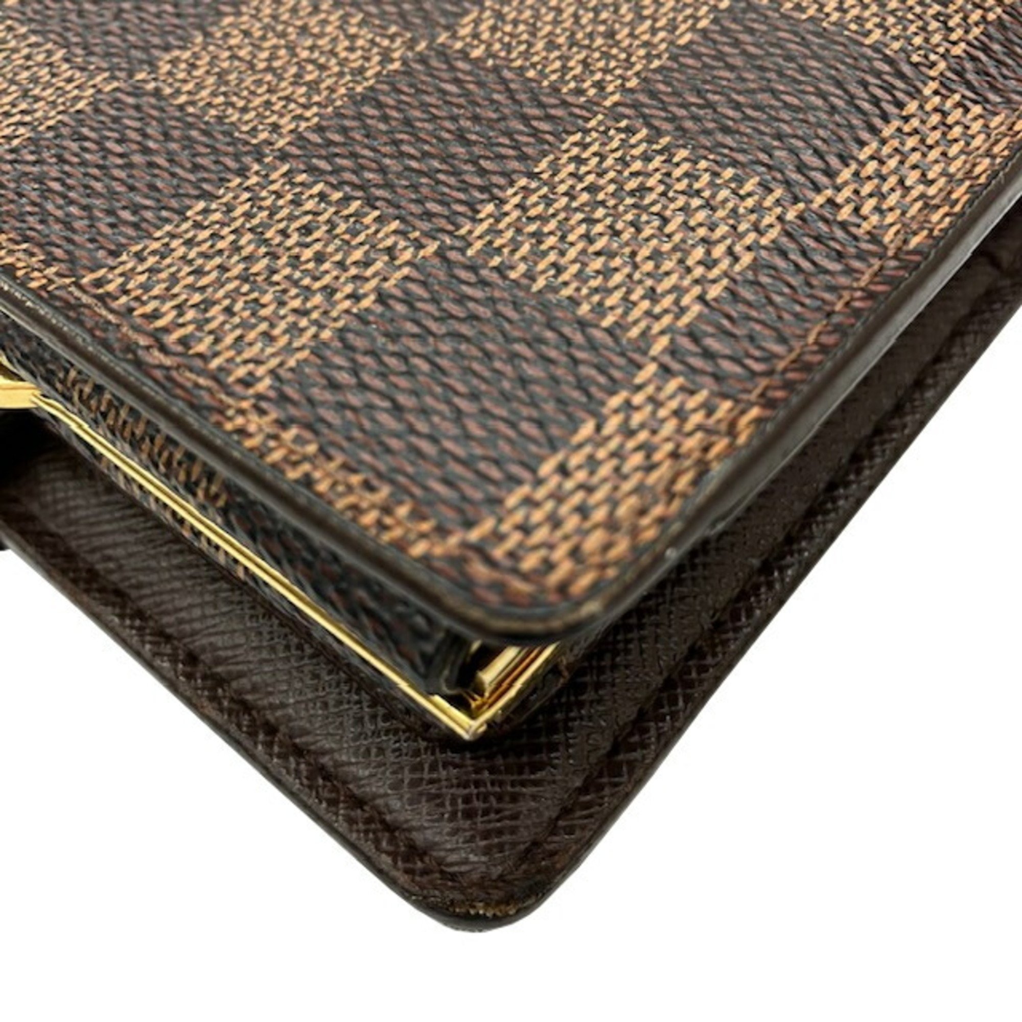 LOUIS VUITTON Louis Vuitton Damier Portemonnay Bi-fold Wallet N61664 MI0152 Compact