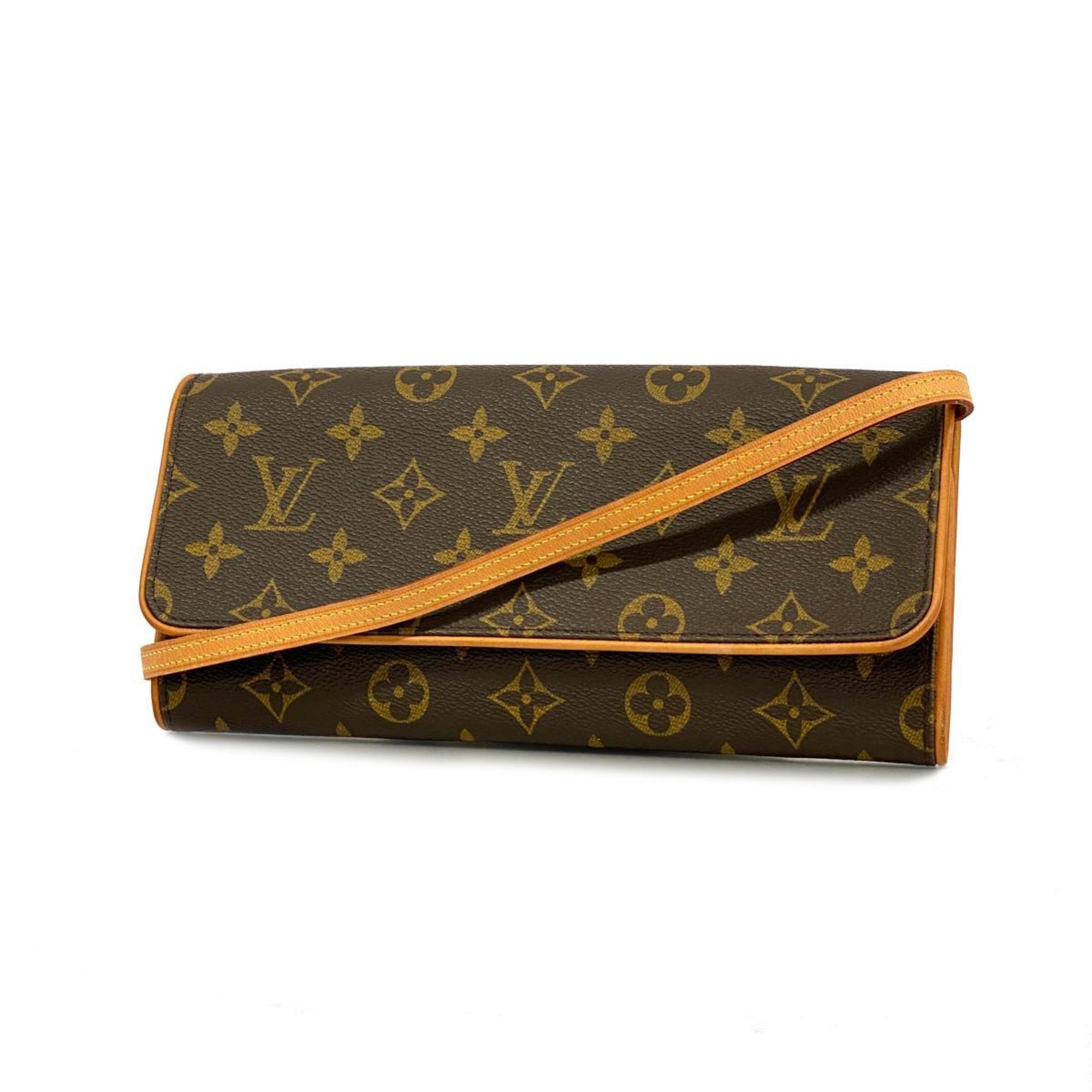 Louis Vuitton Shoulder Bag Monogram Pochette Twin GM M51852 Brown Women's