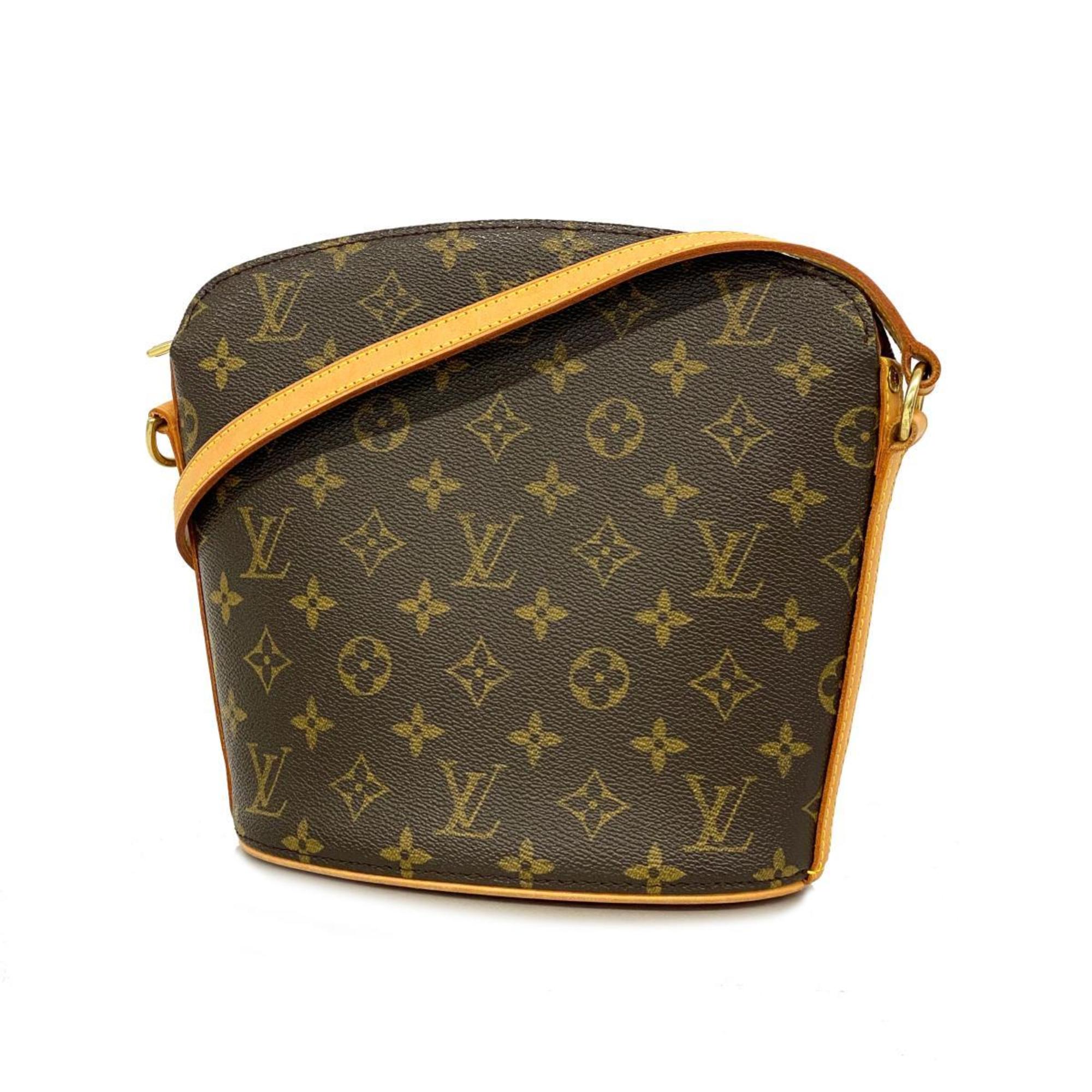 Louis Vuitton Shoulder Bag Monogram Drouot M51290 Brown Ladies