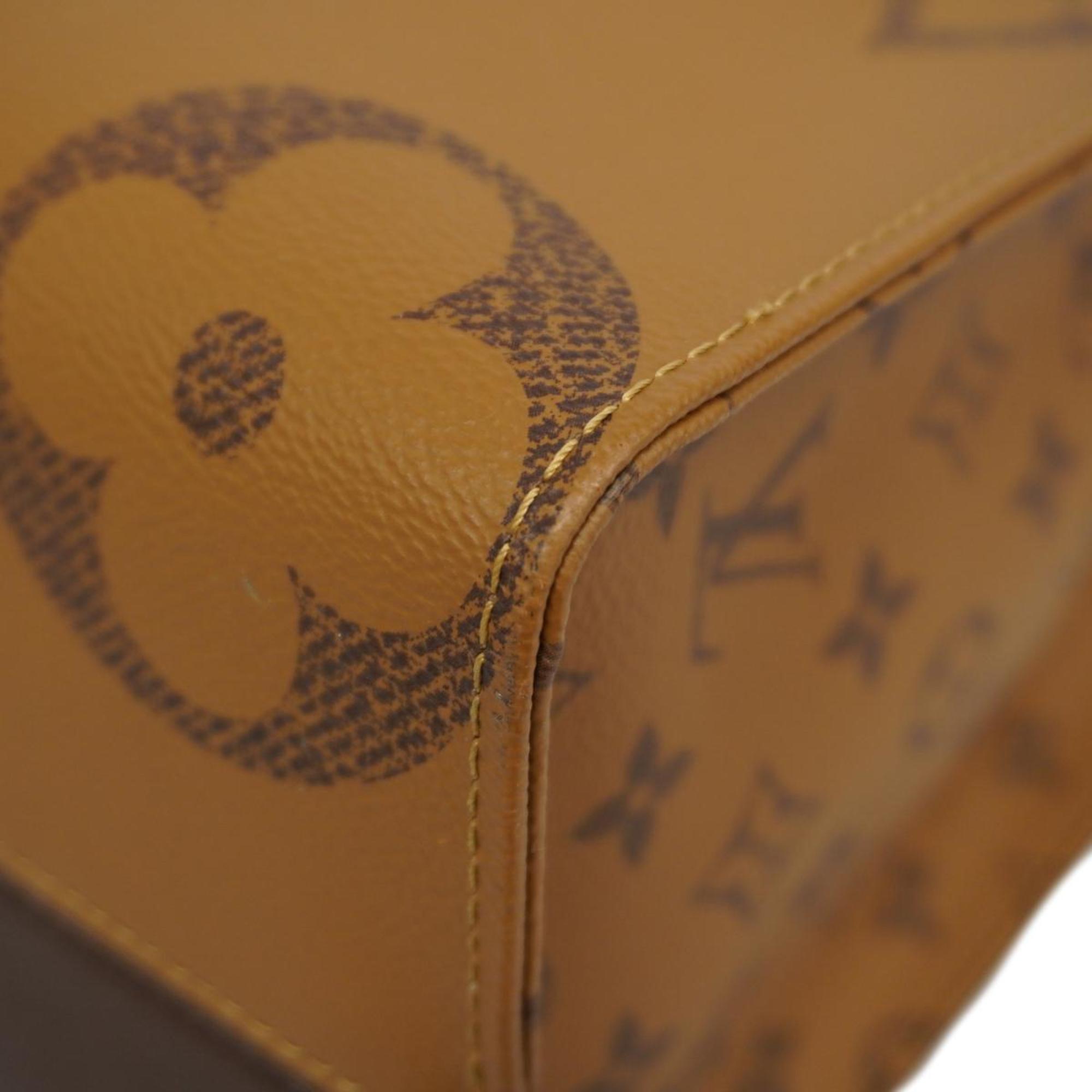 Louis Vuitton Handbag Monogram Reverse On the Go MM M45321 Brown Women's