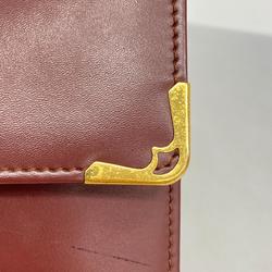Cartier Clutch Bag Must Leather Bordeaux Men's
