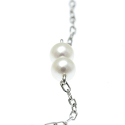 Mikimoto Pearl Station Bracelet White Gold (18K) Pearl Charm Bracelet Silver