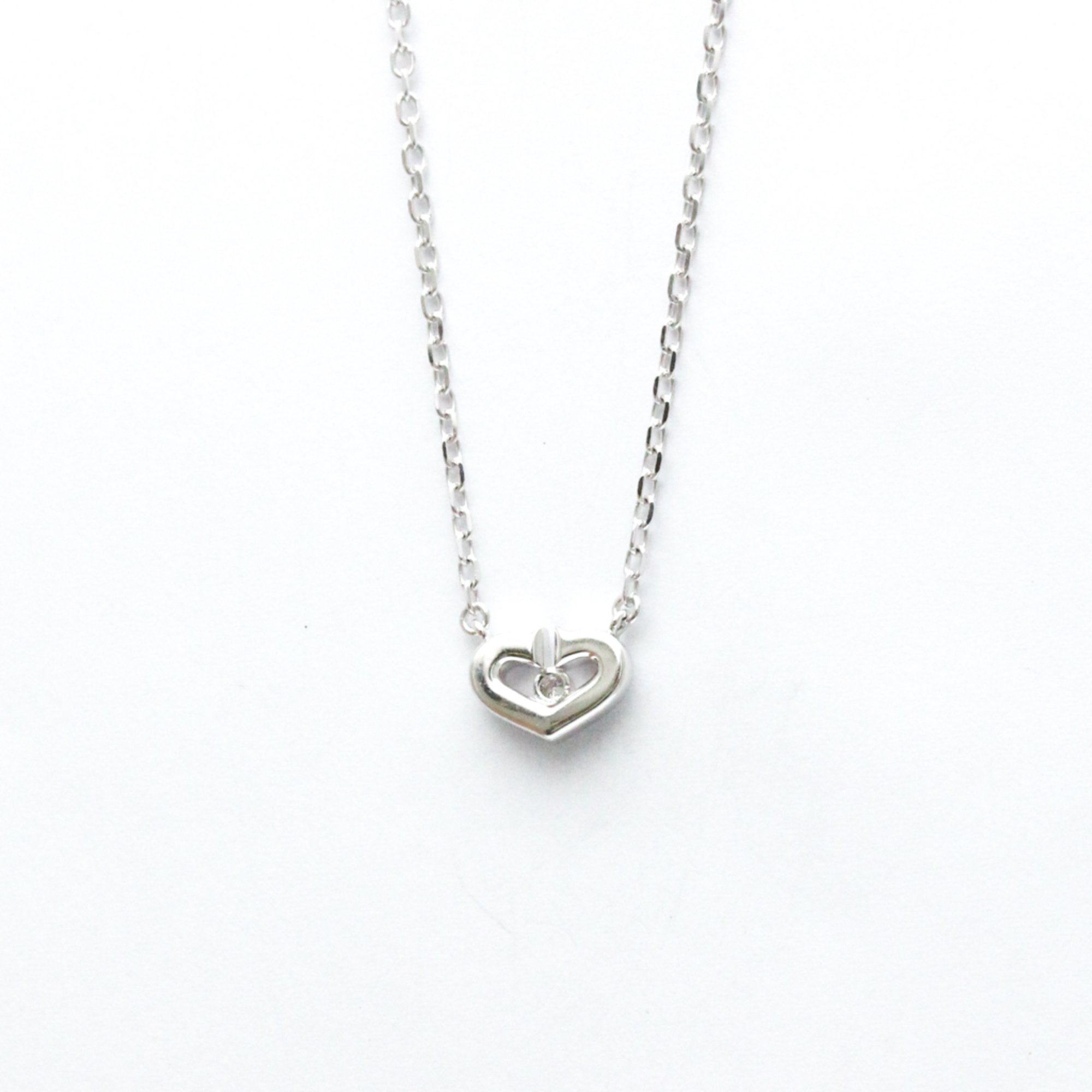 Cartier Symbol C Heart B7221600 White Gold (18K) Diamond Men,Women Pendant Necklace Carat/0.01