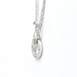 Cartier Love Circle Necklace B7219400 White Gold (18K) Diamond Men,Women Fashion Pendant (Silver)