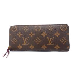 Louis Vuitton Long Wallet Monogram Portefeuille Clemence M60742 Fuchsia Ladies