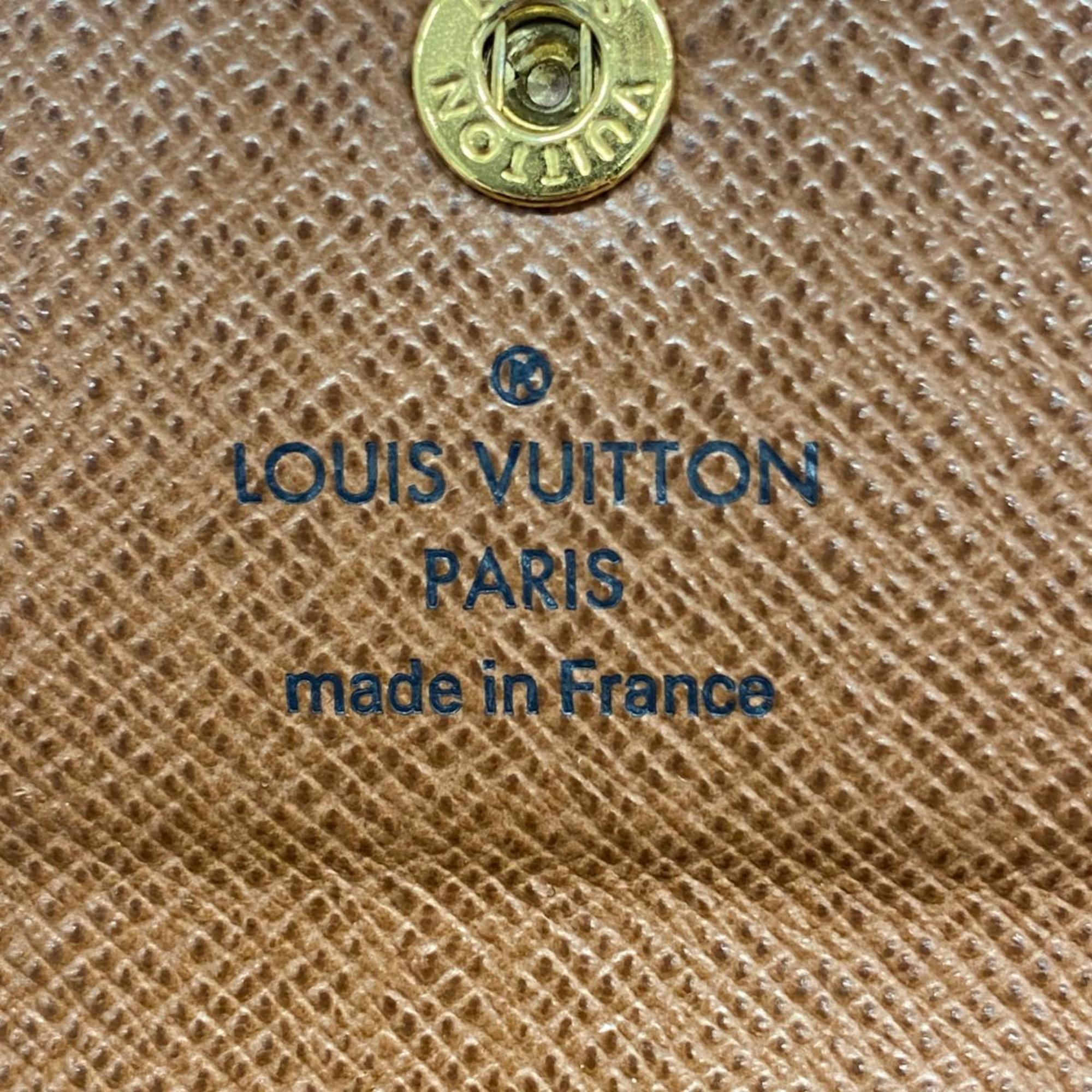 Louis Vuitton Wallet/Coin Case Monogram Porto Monnaie Plat M61930 Brown Men's Women's