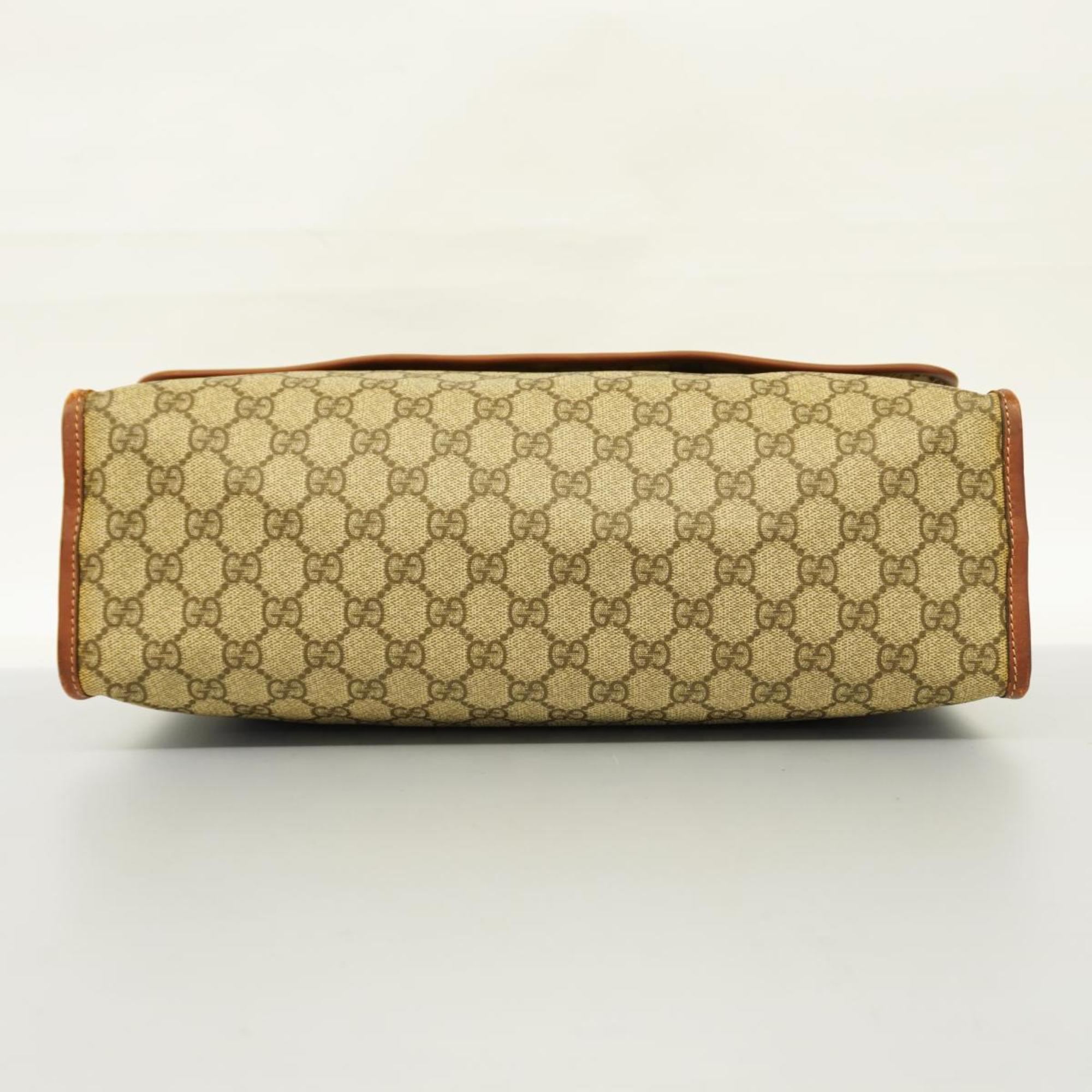 Gucci Shoulder Bag GG Supreme Sherry Line 246411 Brown Champagne Women's