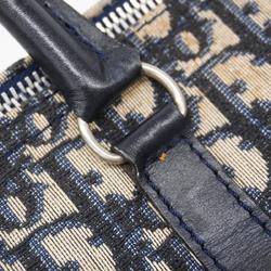 Christian Dior handbag Trotter canvas leather navy ladies