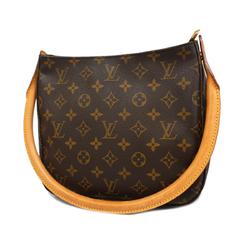 Louis Vuitton Shoulder Bag Monogram Looping MM M51146 Brown Women's