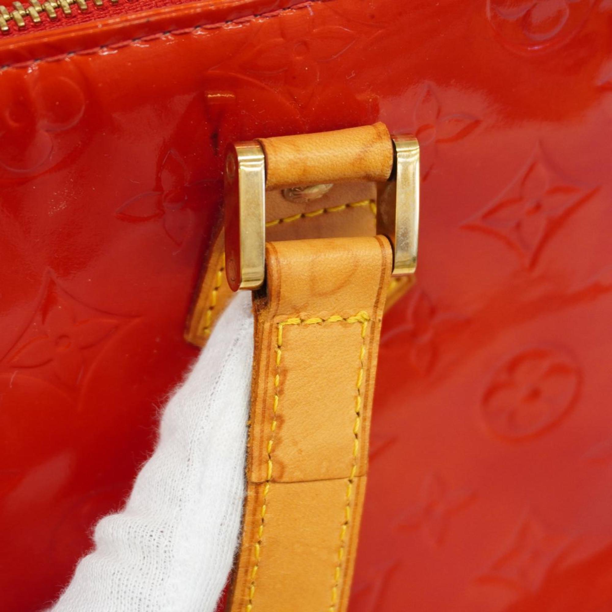 Louis Vuitton Tote Bag Vernis Houston M91092 Rouge Ladies
