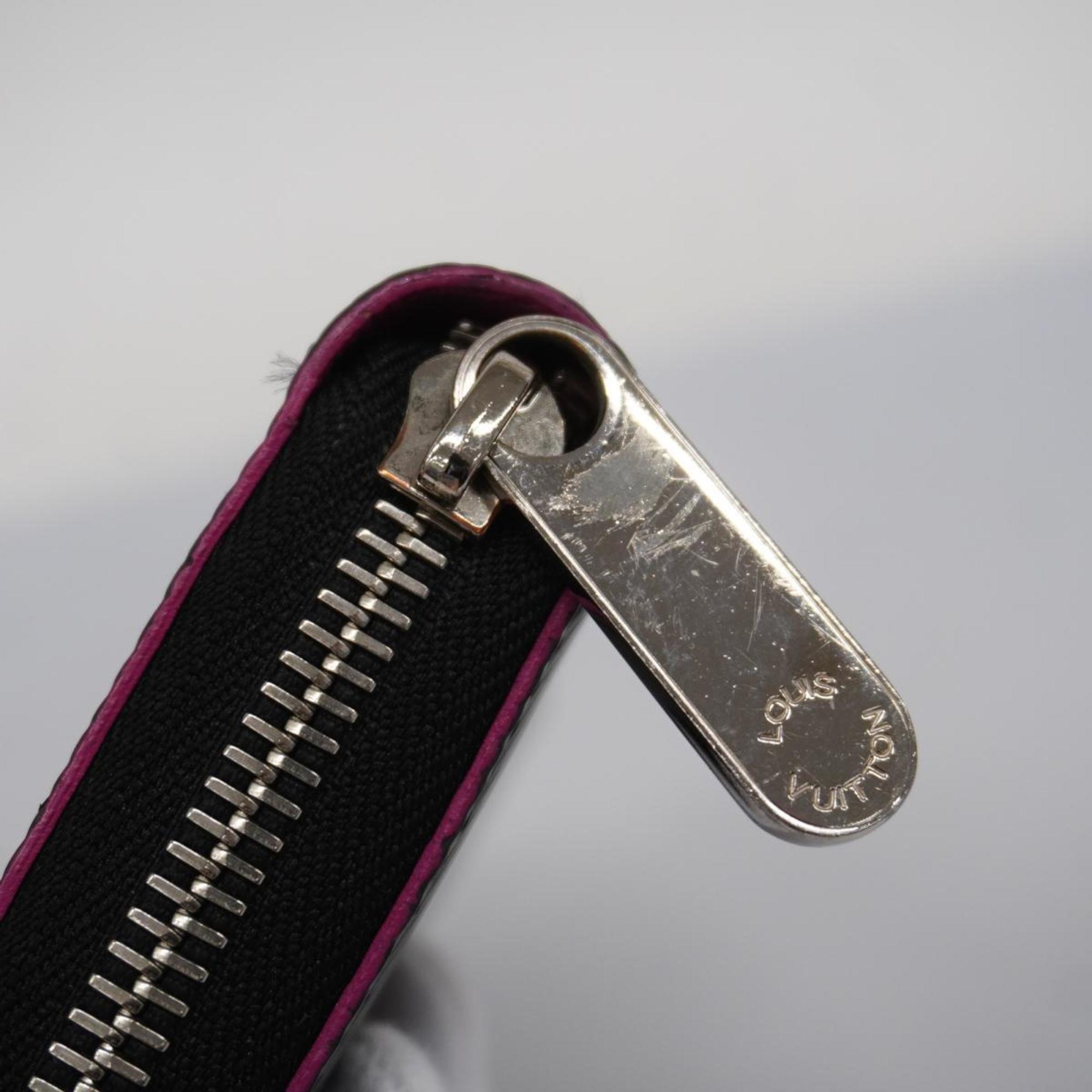 Louis Vuitton Long Wallet Epi Zippy M64838 Noir Hot Pink Ladies