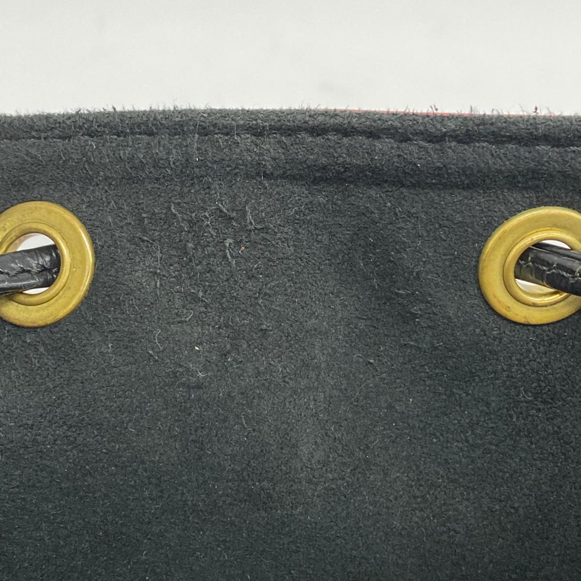 Louis Vuitton Shoulder Bag Epi Petit Noe M44172 Castilian Red Noir Ladies
