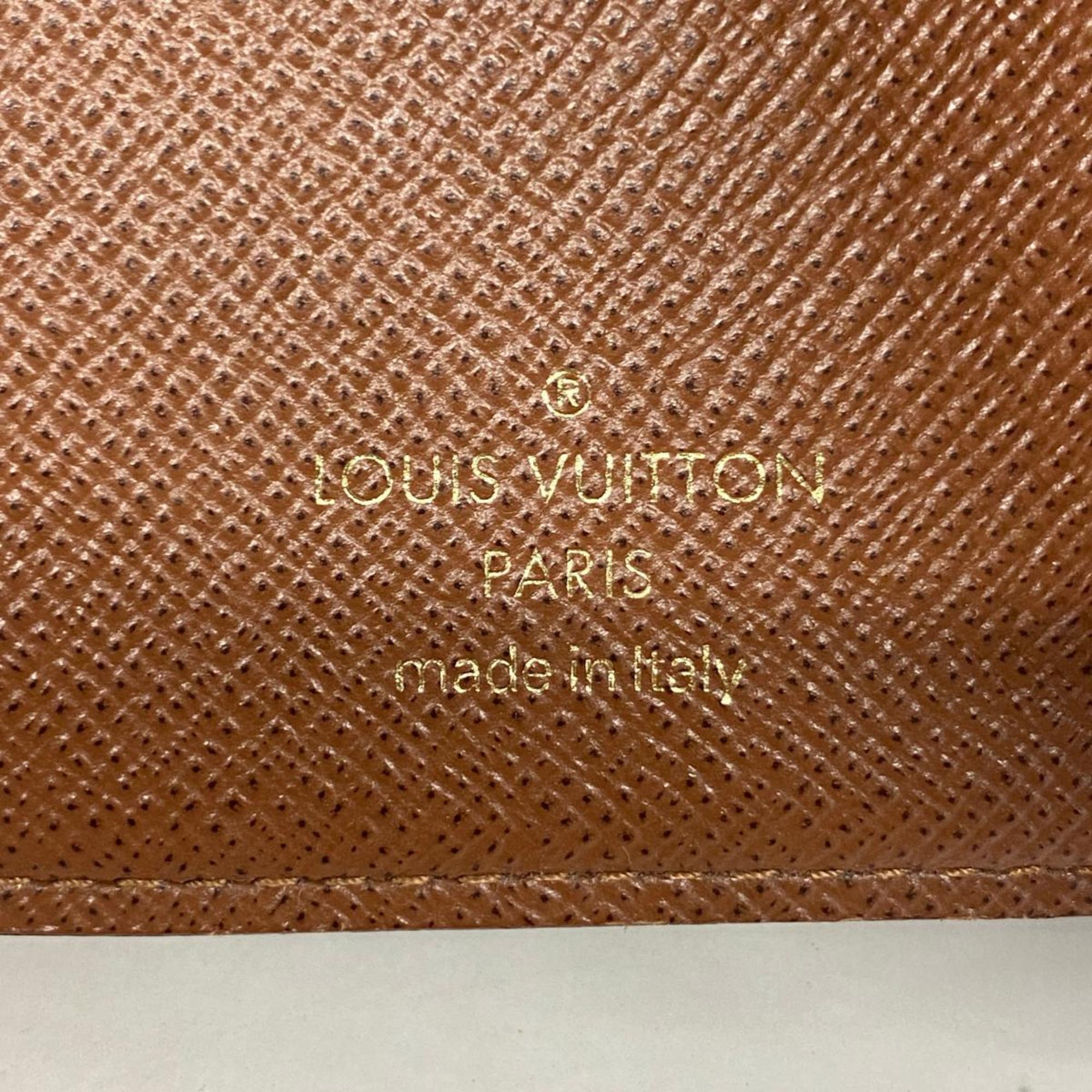 Louis Vuitton Tri-fold Wallet Monogram Portefeuille Victorine M62472 Brown Women's