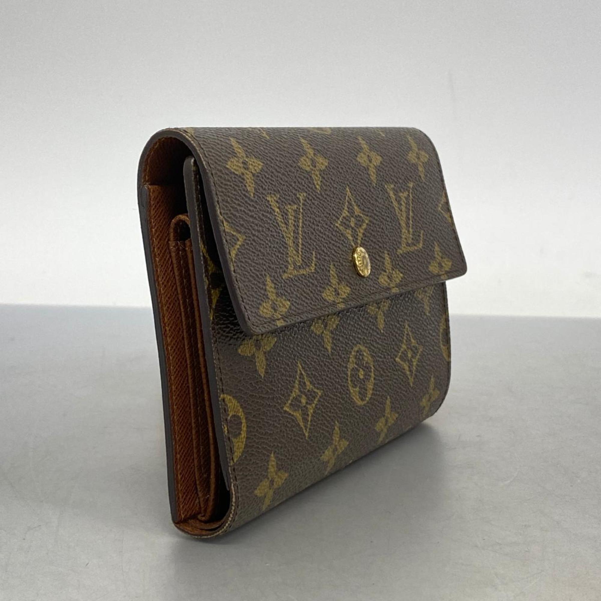 Louis Vuitton Tri-fold Wallet Monogram Porte Tresor Etui Papier M61202 Brown Men's Women's