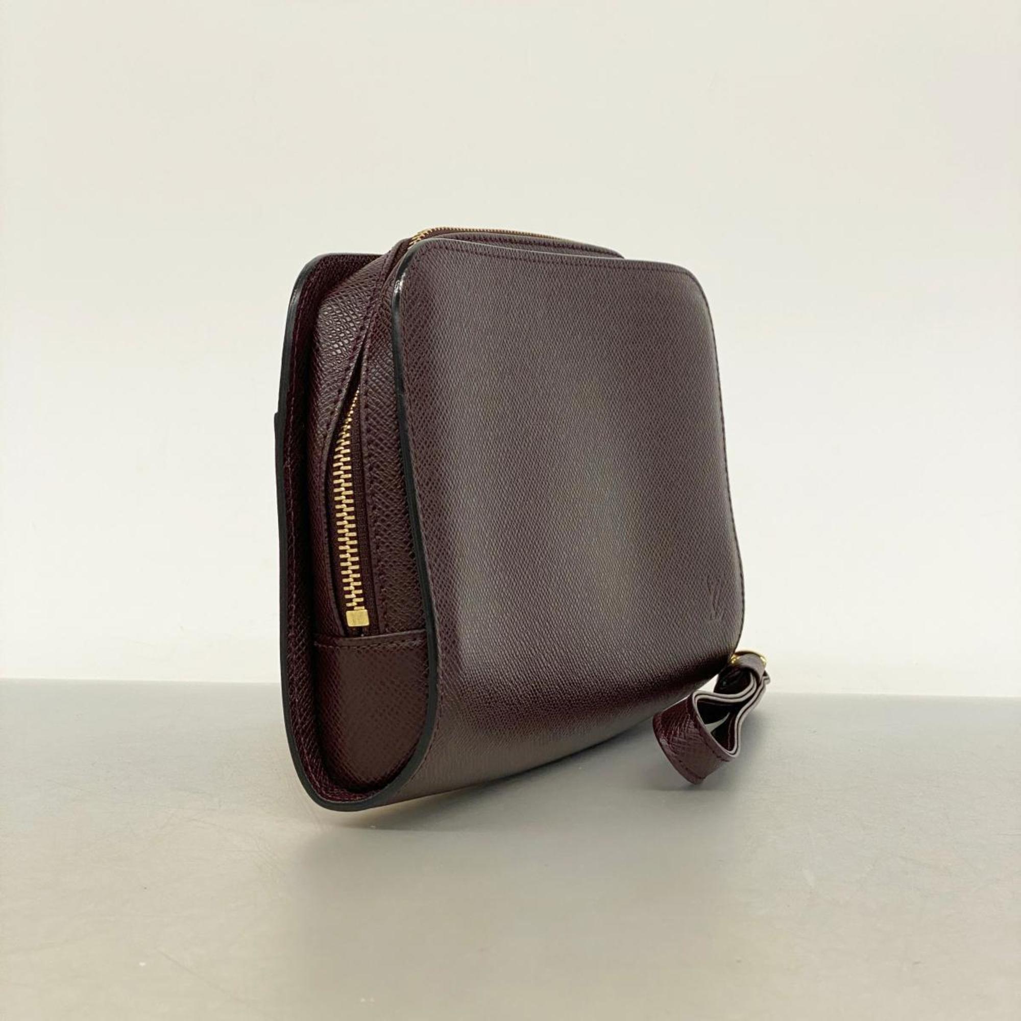 Louis Vuitton Clutch Bag Taiga Baikal M30186 Acajou Men's